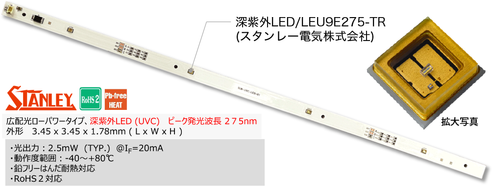 深紫外LED/LEU9E275-TR(スタンレー電気株式会社)